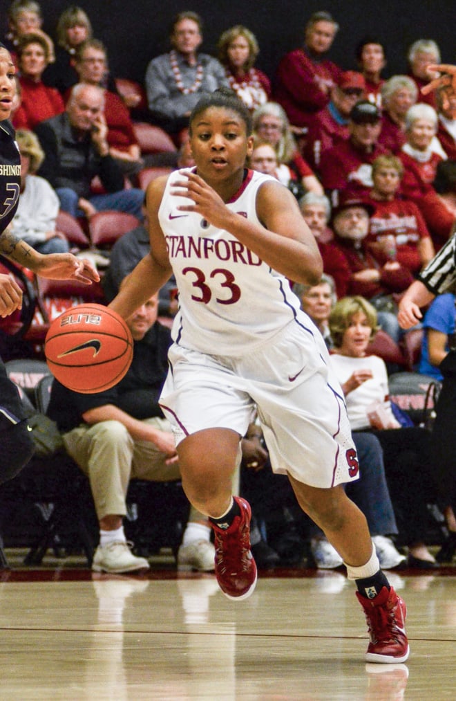 After being named to both the both the All-Pac-12 and Pac-12 All-Defensive Teams, senior point guard Amber Orrange will look to lead No. 3 seeded Stanford to a Pac-12 title. (LAUREN DYER/The Stanford Daily)