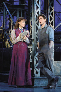 Stephanie Styles (Katherine) and Dan DeLuca (Jack Kelly). Original North American Tour company of NEWSIES.  ©Disney. PHOTO BY: DEEN VAN MEER