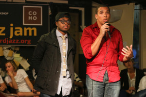 The Daily and Review hosted an Executive debate on Wednesday night at CoHo. Brandon Hill '16 (left) and John-Lancaster Finley '16 make up one of the four slates (RAGHAV MEHROTRA/The Stanford Daily). 