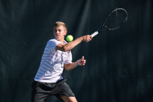 Freshman  David Wilcynski has established himself as a consistent winner for men's tennis this year, helping Stanford along it's ten game win streak. (DAVID BERNAL/David Bernal Photography).