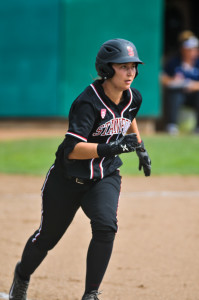 Senior Cassandra Roulund (above) said that new coach Rachel Hanson saw the pro-Rittman players as "outcast troublemakers" because they were unhappy with Rittman's departure and betrayal by some teammates. (SAM GIRVIN/The Stanford Daily)