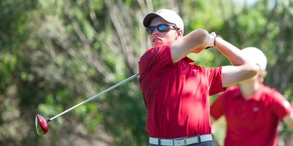 Stanford, California - March 28, 2015: Stanford Men's Golf during The Goodwin Tournament at Stanford Golf Course.