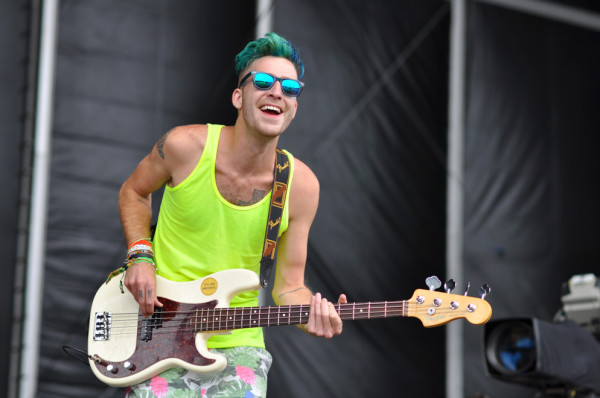 Bassist William Hehir having fun on stage. How to be a rockstar tip #15: If you're going to wear sunglasses, make sure they're reflective. RAHIM ULLAH/The Stanford Daily