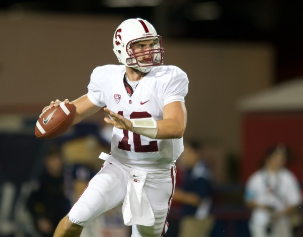 Indianapolis Colts quarterback Andrew Luck struggled in his first game of the season. (JOHN TODD/stanfordphoto.com)