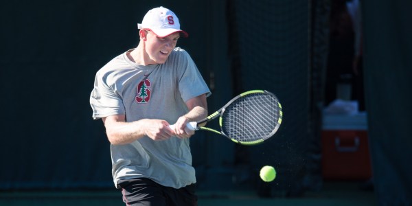 STANFORD, CA - March 27, 2015: The Stanford Cardinal Men's Tennis vs the Utah Utes at Stanford California, California. Final score, Stanford 6, Utah 1.