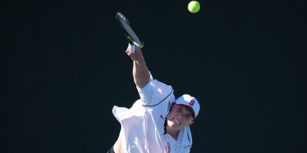 STANFORD, CA - March 27, 2015: The Stanford Cardinal Men's Tennis vs the Utah Utes at Stanford California, California. Final score, Stanford 6, Utah 1.