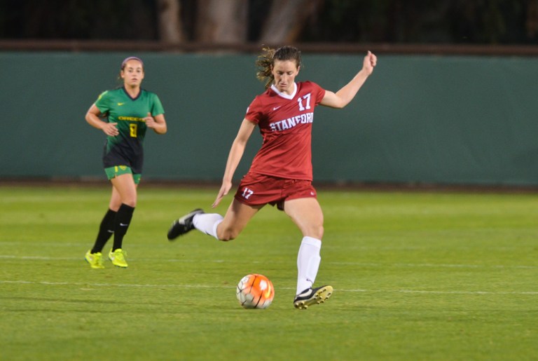 Sophomore midfielder Andi Sullivan (above) has three goals in the Cardinal's past four games, including the game-winner against Oregon on Sunday. Sullivan leads the team in points (12) and goals (5), and has emerged into one of the best collegiate players in the nation. (SAM GIRVIN/The Stanford Daily)