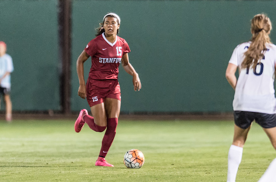 STANFORD, CA - September 11, 2015: The Stanford Cardinal vs Penn State Nittany Lions women's soccer match in Stanford, California. Final score, Stanford 0, Penn State 2.