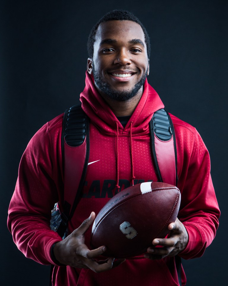 Despite growing up in the vicinity of three rival schools in North Carolina, the Big Game represents the first major college rivalry for freshman running back Bryce Love (above). (TRI NGUYEN/The Stanford Daily)