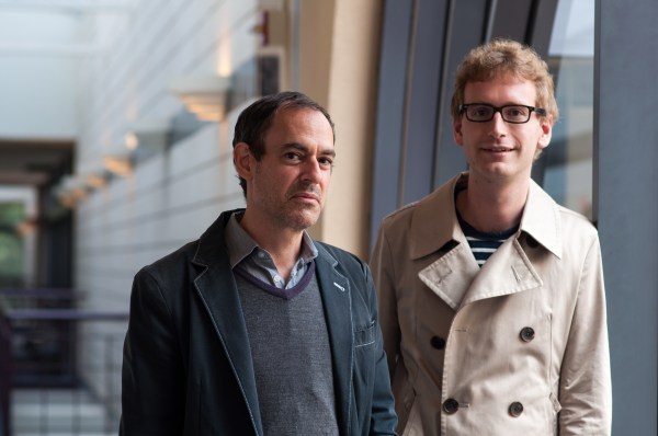 (l-r) Professor Charles Kronengold and Professor Adrian Daub, authors of the "The James Bonds: Pop Anthems of Late Capitalism." (RAHIM ULLAH/The Stanford Daily)