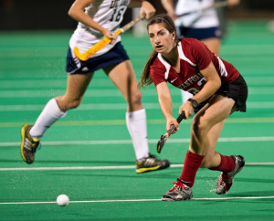 STANFORD, CA - October 5, 2012: Stanford vs UC Davis field hockey match in Stanford, California. Final score, Stanford 5, UC Davis 0.