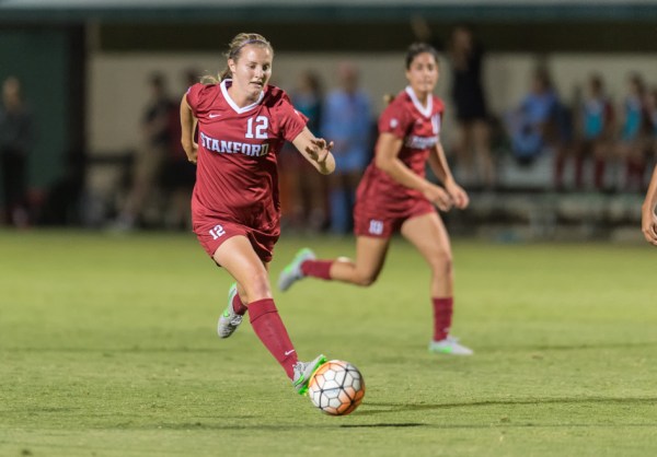 STANFORD, CA - The Stanford Cardinal women's soccer team vs the Penn State Nittany Lions in a match at Cagan Stadium in Standford, CA. Final score, Stanford Cardinal 0, Penn State Nittany Lions 2.