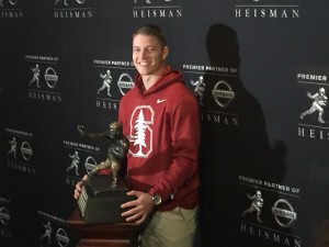 McCaffrey, other Heisman finalists arrive in New York