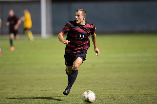 Junior forward Jordan Morris (above) scored his ninth and 10th goals of the season in Stanford's game against Ohio State last week. He has scored 10 goals in 15 games with the Cardinal this season, 9 of which have come in the last 11 games. (SAM GIRVIN/The Stanford Daily)