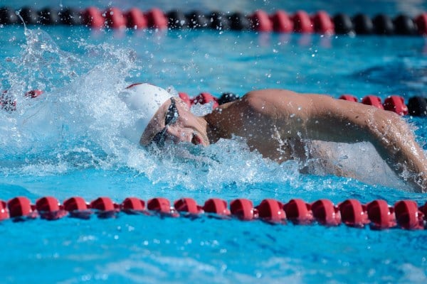 Senior team captain Sean Duggan (above) leads the No. 5 Stanford men's swim and dive team into its winter-season conference-opening doubleheader against Arizona and ASU. (RICHARD ERSTED/ stanfordphoto.com).