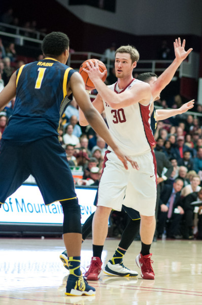 Although Stanford men's basketball was unable to best the Oregon State Beavers, senior forward Grant Verhoeven (above) scored 10 points. The Cardinal fell 62-50 on Thursday night. (RAHIM ULLAH/The Stanford Daily)