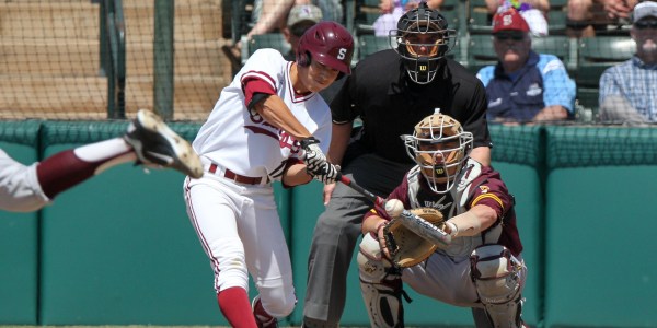 STANFORD, CA - April 19, 2014: Stanford vs Arizona State at Klein Field, Sunken Diamond Stadium.  Stanford won 1-0.