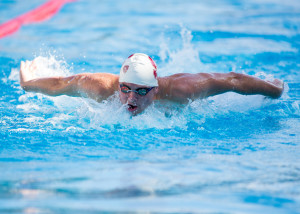 Stanford, CA - October 16, 2015.  Stanford Men's and Women's Swimming vs. Utah at the Avery Aquatic Center on the Stanford Campus.