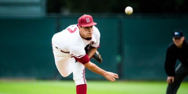 STANFORD, CA - February 15, 2014: Stanford vs Rice at Klein Field, Sunken Diamond Stadium.  Rice won 5-1.