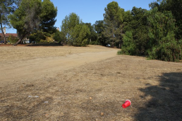 The "Scary Path" has generated concern among students, who argue the unlit path is unsafe at night. (MARK MCNEILL/The Stanford Daily)