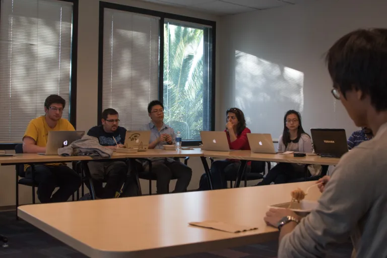 The Graduate Student Council discussed a failed ballot initiative at its meeting on Wednesday (RYAN FONG/The Stanford Daily).