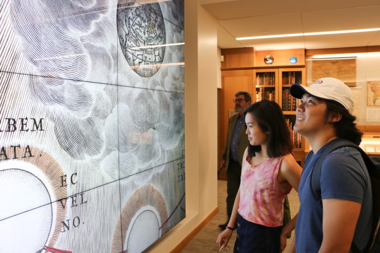 The Rumsey Map Center opened in Green Library last week, providing access to a large collection of maps and digital tools (KEVIN HSU/The Stanford Daily).