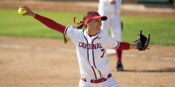 STANFORD, CA - February 20, 2016: Nike Invitational, Stanford Softball vs Long Beach State at Boyd and Jill Smyth Family Stadium on the campus of Stanford University.