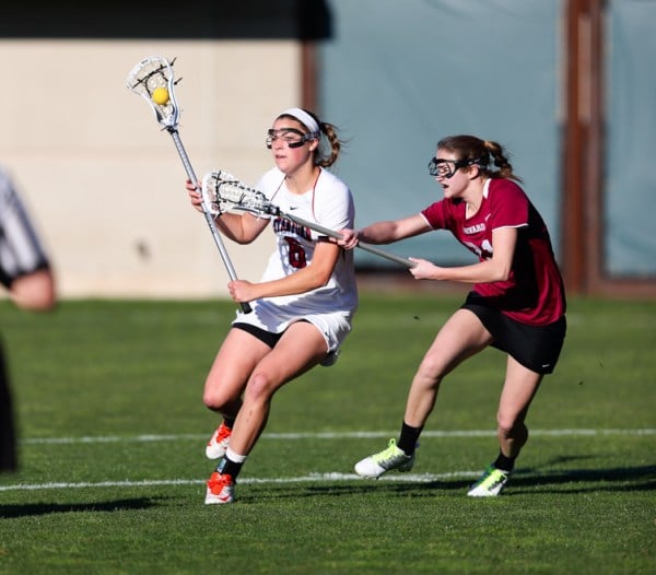 Stanford, CA; Sunday February 24, 2013: Women's Lacrosse, Stanford vs Harvard.