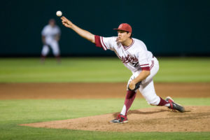 Stanford, CA -- May 15, 2015: Stanford Cardinal vs the Oregon State Beavers at Klein Field, Sunken Diamond. The Beavers defeated the Cardinal 5-2.