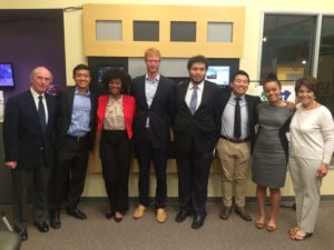 In the photo, Stanford Daily debate moderators and the candidates for California's 18th Congressional district pose for a group photo. Courtesy of KMVT Mountain View. 