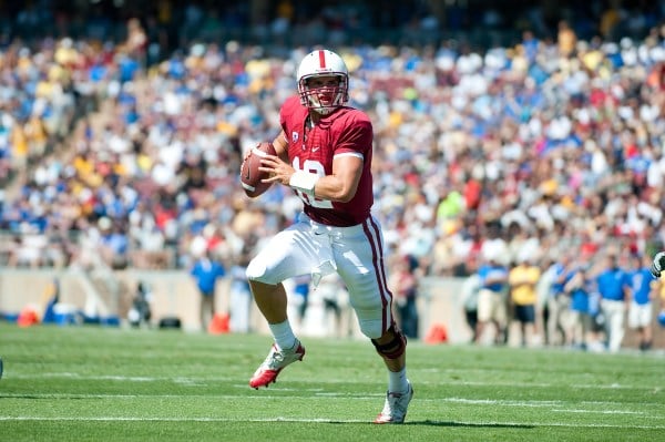 Former Stanford quarterback Andrew Luck '12 is set to become the highest paid player in the NFL after signing a six-year, $140 million contract extension with the Indianapolis Colts. (ROB ERICSON/Stanford Athletics)