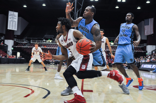 Stanford's all-time points leader Chasson Randle '15 (left) will get another shot at his NBA dream this year as he joins the New York Knicks' Summer League team in Orlando. (RAHIM ULLAH/The Stanford Daily)