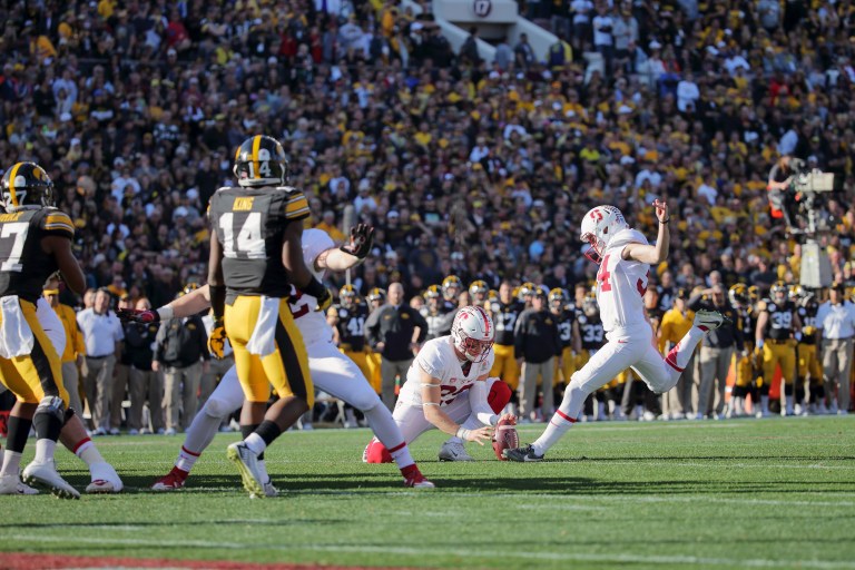 Kicker Conrad Ukropina (right) and holder Dallas Lloyd (center) will both return, as will long snapper C.J. Keller, the field goal trio that finished third in the nation in accuracy last season. (BOB DREBIN/stanfordphoto.com)