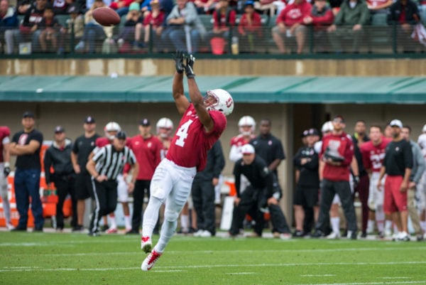 Sophomore Jay Tyler (above) could be used in a number of ways to integrate his blinding speed into Stanford's passing game. (DAVID HICKEY/stanfordphoto.com)