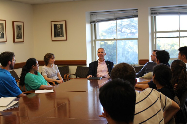 Congressman Dan Lipinski M.A. '89 spoke at a Stanford in Government event (JESSA CLARK/The Stanford Daily).