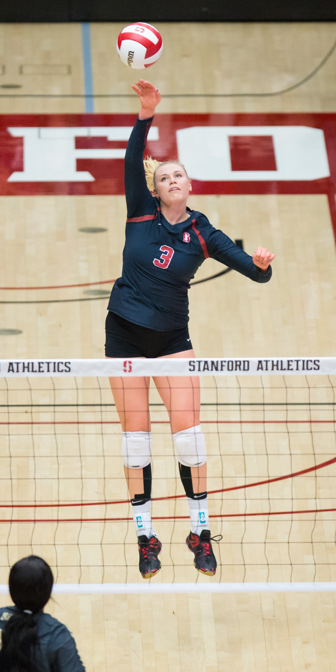 Sophomore outside hitter Hayley Hodson announced she would be taking a medical leave of absence for the remainder of the 2016 season. The Cardinal will need to step up their game to fill the void left by the All-American. (AL CHANG/ isiphotos.com)