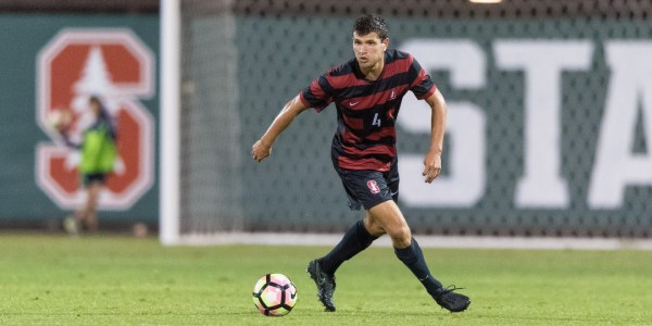 A header by junior defender Tomas Hilliard-Arce was the decisive play against the Oregon State Beavers, netting a 1-0 win for the Cardinal in double overtime. The goal was assisted by junior defender Sam Werner after a corner kick in the 105th minute. (JIM SHORIN/isiphotos.com)