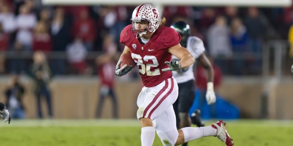 Stanford alumnus Coby Fleener scored two touchdowns for the New Orleans Saints, one on the ground and one on a 50-yard reception, highlighting  a strong group of Stanford alumni making gains over the air in NFL Week 6 action. (JIM SHORIN/isiphotos.com)