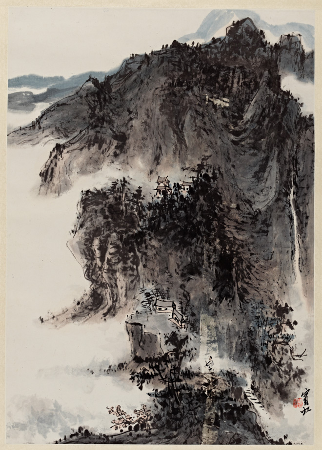 Courtesy Cantor Arts Center. Kate Mendillo pick (for 105 Russell)
Huang Binhong (China, 1864–1955), Mountain Landscape, c. 1953.  Ink and color on paper.  Gift of Dr. Shirley Sun (A.B., 1964; A.M., 1969; Ph.D, 1974), 1994.113