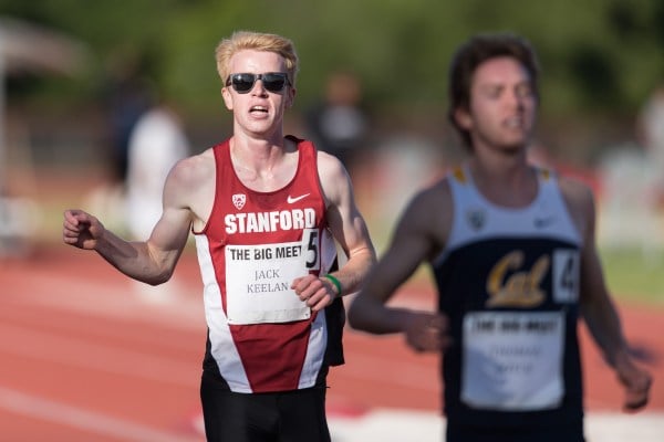 Senior Jack Keelan tries to maintain a solid pace during a race. Keelan and the men's cross country team won the NCAA West Regionals, earning their 15th regional title. (DAVID BERNAL/isiphotos.com)