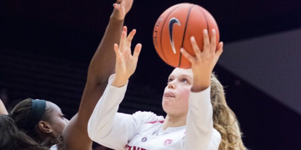 Junior guard Brittany McPhee (above) paced the team with 28 points in Monday's upset win over No. 8 Texas. The Cardinal will once again look to veteran players such as McPhee and senior forward Erica McCall for an offensive spark as they seek a third straight win. (RAHIM ULLAH/The Stanford Daily)