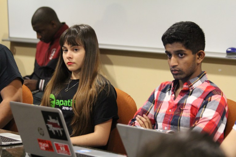 The 18th Undergraduate Senate met for the first time in the new year on Tuesday (EDER LOMELI/The Stanford Daily).