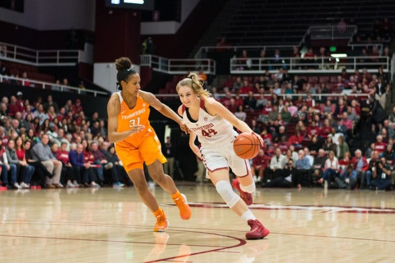 Senior guard Karlie Samuelson dropped 15 points to help her team to a 66-56 victory over Arizona State. Stanford travels to Washington State for its next game on Friday. The Cardinal has a 60-0 record against the Cougars that dates back to 1983. 
(RAHIM ULLAH/The Stanford Daily)