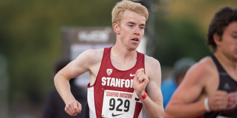 Senior Jack Keelan posted his personal best for Stanford to take the mile in the Penn State National meet. Stanford also participated in the UW Invitational where the Cardinal won the DMR. (DAVID BERNAL/ isiphotos.com)