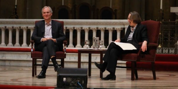 President Marc Tessier-Lavigne speaks in Memorial Church (MICHAEL SPENCER/The Stanford Daily).