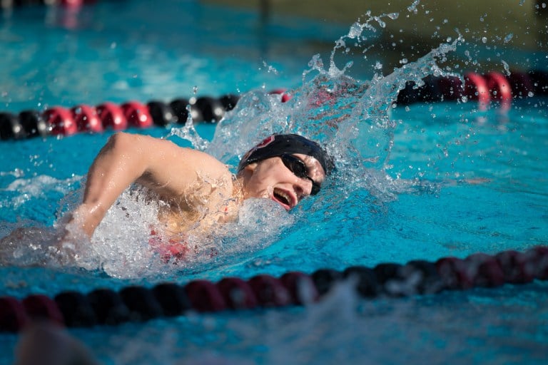 Freshman Katie Ledecky is part of a juggernaut swimming and diving team setting their sights on the program's first NCAA championship since 1998. Ledecky currently is favorited in the 500 and 1650 free. (CASEY VALENTINE/isiphotos.com)