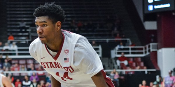 Sophomore Marcus Sheffield came off the bench to score 10 points and earn two rebounds, aiding the Cardinal team when it most needed it. Unfortunately, Sheffield's efforts were not enough to notch a victory for the team against the Buffs. (RAGHAV MEHROTRA/The Stanford Daily)