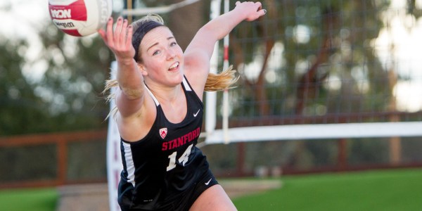 Freshman Jenna Gray and the beach volleyball team ended the season on Thursday against Arizona in the Pac-12 Conference Championships.  (ANDREW VILLA/Courtesy)