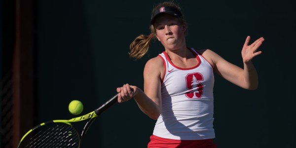 The singles lineup for Stanford women's tennis has been a strength of the team all season. Freshman Emily Arbuthnott has been a crucial piece, with a 21-3 singles record and a NCAA singles ranking of No. 122. (LYNDSAY RADNEDGE/isiphotos.com)