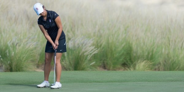 Standout freshman Andrea Lee claimed third place in a two way tie with an Arizona State sophomore in the Pac-12 championships yesterday. Lee had her best score in round two, as she posted a two-under 70. Lee finished at one over par for the championship. (DAVID BERNAL/isiphotos.com)